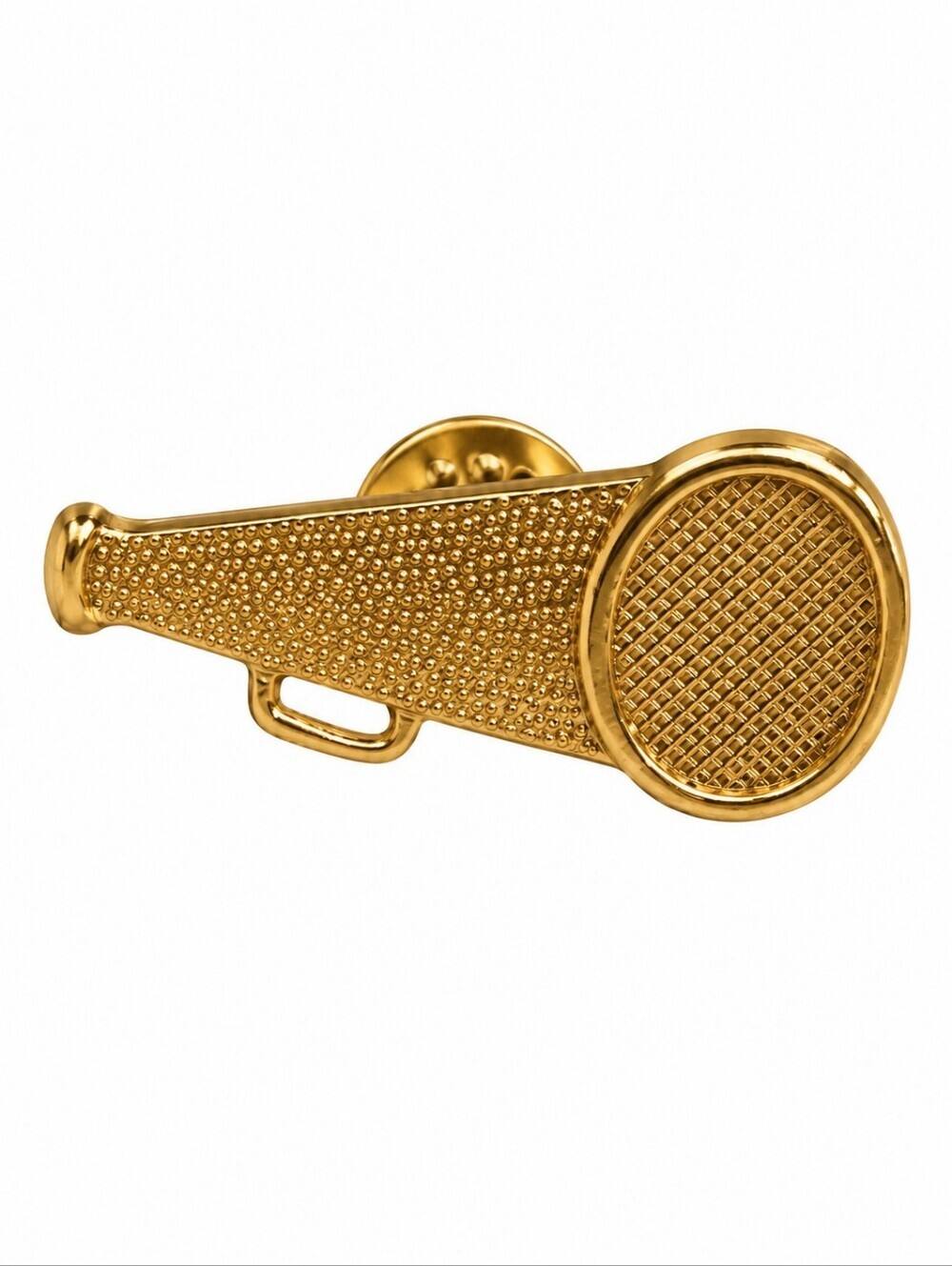 3/$30 Vintage Goldtone Cheerleading Megaphone Lapel Jacket Pin